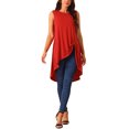 thumbnail image 2 of INSPIRE CHIC Women's High Low Hem Sleeveless Tunic Top Crewneck Dressy Casual Shirts, 2 of 5