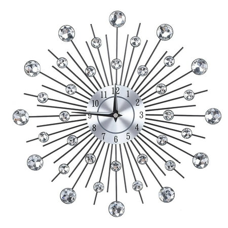 Mgaxyff Silver Analog Round Wall Clock
