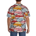thumbnail image 5 of Cauagu Cute Cars Men's Short Sleeve Button Down Hawaiian Shirt for Men Bowling Shirts Casual Summer Beach Shirt,3X-Large, 5 of 6