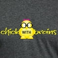 thumbnail image 3 of CafePress - Chick With Brains Men's Deluxe T Shirt - Mens Tri-blend T-Shirt, 3 of 4