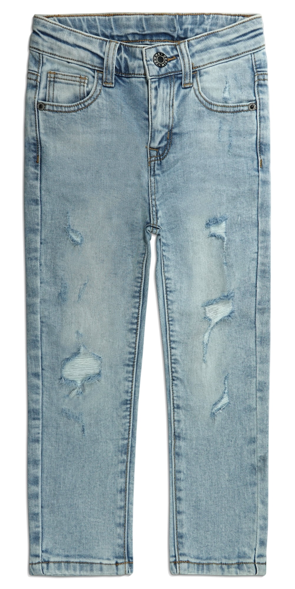 KIDSCOOL SPACE Boys Jeans,Little Boy Elastic Band Inside Ripped Soft