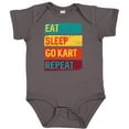 thumbnail image 3 of Inktastic Gokarting Eat Sleep Go Kart Repeat Boys or Girls Baby Bodysuit, 3 of 5