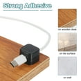 thumbnail image 4 of Soporte organizador de cables de 9 paquetes, clips de cable rectangulares, blancos, 4 of 6