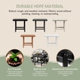 thumbnail image 4 of WestinTrends Ashore Outdoor HDPE 36" Square Patio Dining Table with Umbrella Hole, Black, 4 of 12