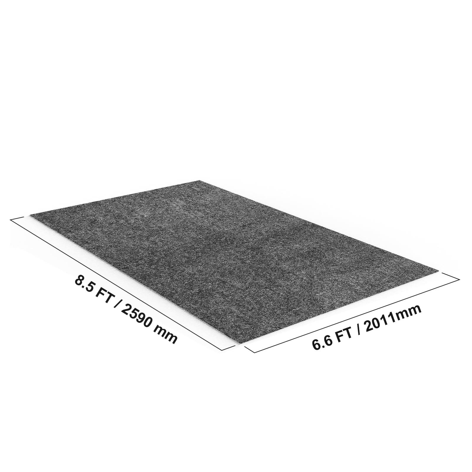 KFFKFF Garage Floor Mat 6.6'x8.5' Non-slip Heavy Duty Containment Mat Waterproof