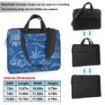 thumbnail image 6 of YFYANG 14 inch Universal Laptop Bag Oxford Cloth Laptop Sleeve, Multi-functional Blue Cartoon Sea Creature Graffiti Pattern Notebook Computer Messenger Bag Handbag, 6 of 8