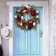 thumbnail image 5 of Guirnalda de flores de peonía de 16 pulgadas, guirnalda de hojas verdes, ventana, colgante de pared para puerta delantera, fiesta, boda, decoración Sunnimix Corona de peonía, 5 of 7