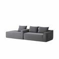 thumbnail image 5 of Lunale L-Shaped Modular Sectional Sofa with Movable Chaise, 3-Seater Boneless Cloud Couch for Living Room, Gray(Left Facing Chaise), 5 of 6