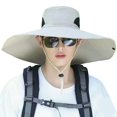 thumbnail image 1 of Sombrero de pescador con correa ajustable para la barbilla, malla transpirable, impermeable, ligero, de secado rápido y ala ancha para protección solar., 1 of 8