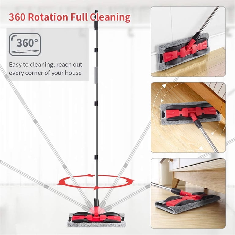 Sugarday Floor Mops with 4 Washable Pads for Home Cleaning photo 6