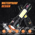 thumbnail image 3 of Jercoda 2pcs Flashlights with Side Light, Rechargeable Flashlight with 4 Modes, Zoom  Flashlights with Storage Box, Set of 2, 3 of 18
