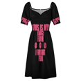 thumbnail image 4 of Robe Femme Rose et Noire Robe sexy pour Femmes Robes de Mariage pour Fêtes, 4 of 4