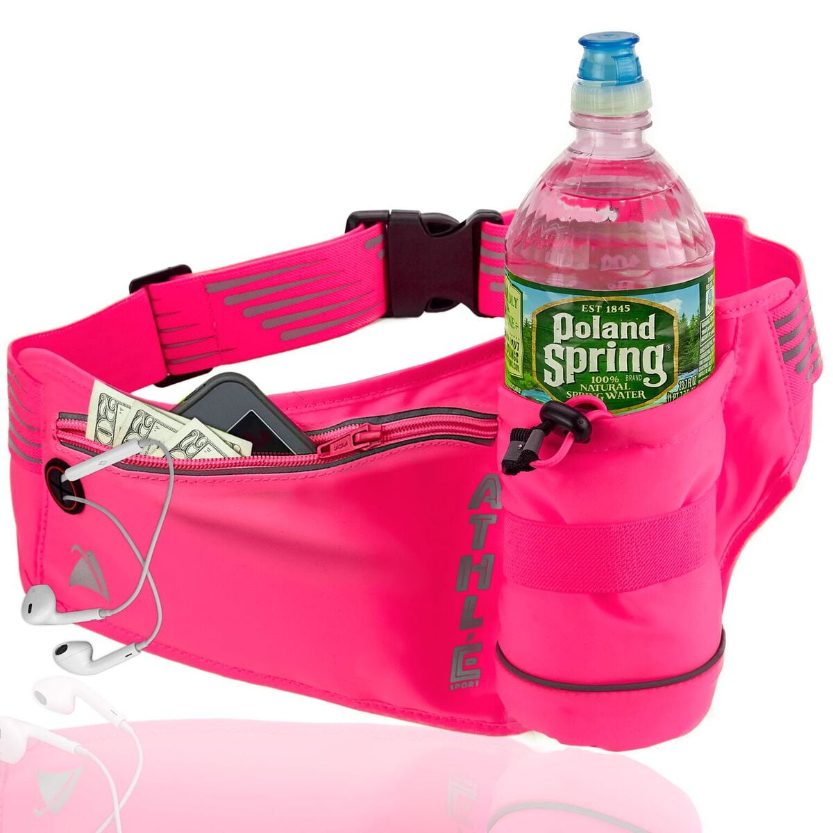 Pro Running Belt Jogging Cycling Waist Pack Pouch Sports Water Bottle Holder Bag 