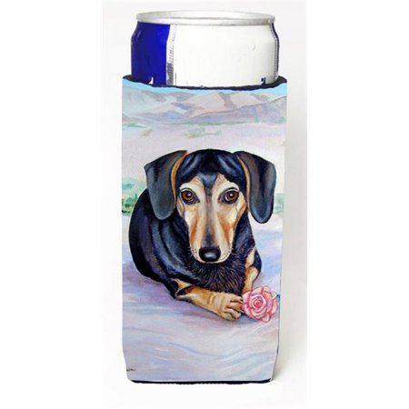 

Black And Cream Dachshund Michelob Ultra bottle sleeves For Slim Cans - 12 oz.