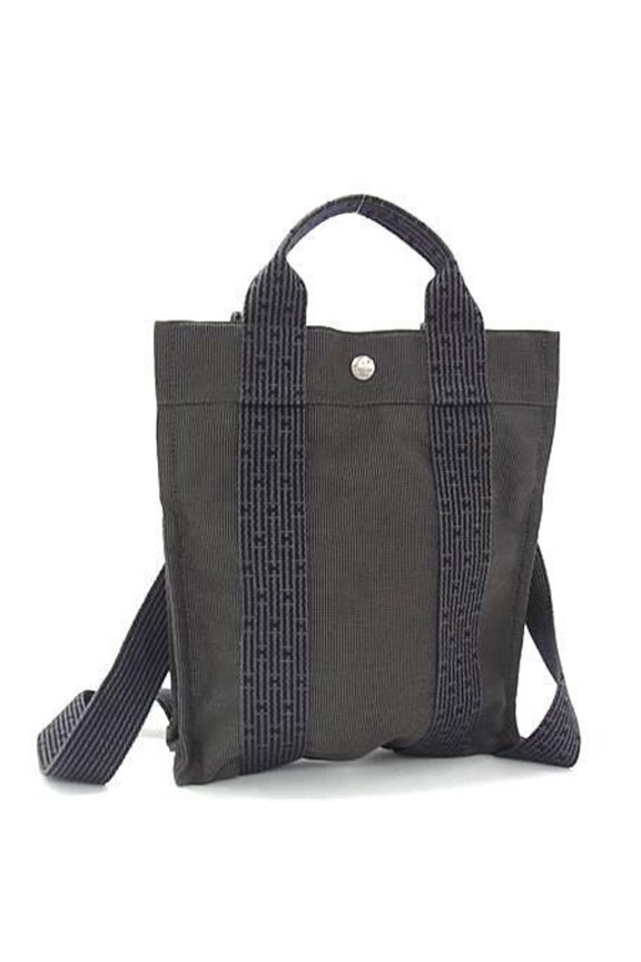 Pre-Owned HERMES Herms Air Line Ad PM Backpack in Gray Canvas for Women (Good)