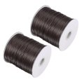 thumbnail image 1 of Unique Bargains 2 Packs Beading Thread Bracelet Weave Bead Craft Cord 1.5mm 158M/Roll (172-Yards) Decorative String, Dark Brown, 1 of 7