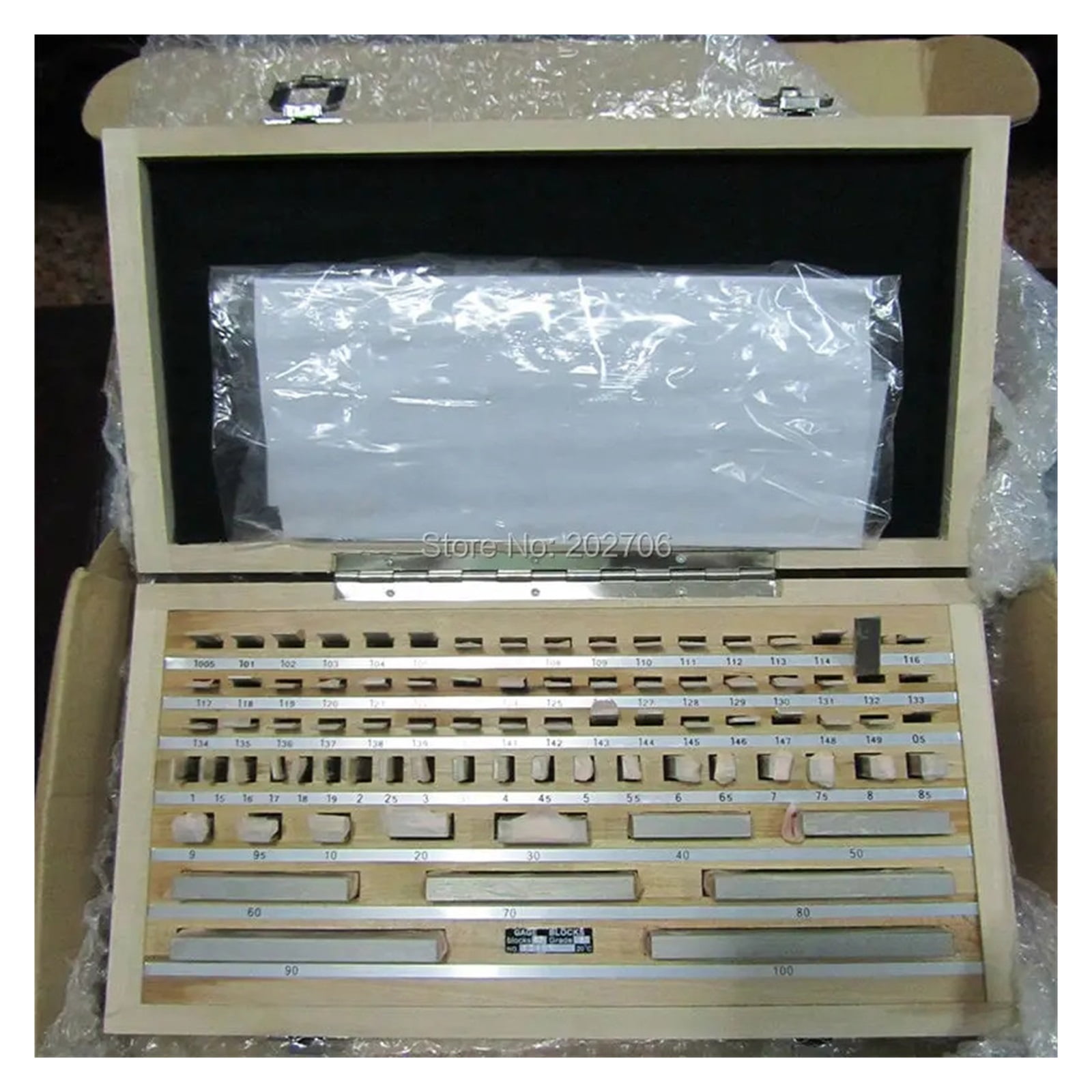 High Accuracy 122Pcs/Set 1 Grade 0 Block Gauge Caliper Inspection Inspect Measuring Tools