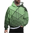 thumbnail image 2 of Mens Pullover Hoodies Sweatshirts Big & Tall M-4X Plus Size Long Sleeve Tops with Pocket Casual Basic Loose Argyle Printed Comfort Hoodie, 2 of 6