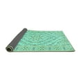 thumbnail image 2 of Ahgly Company Indoor Rectangle Medallion Turquoise Blue Traditional Area Rugs, 2' x 4', 2 of 4