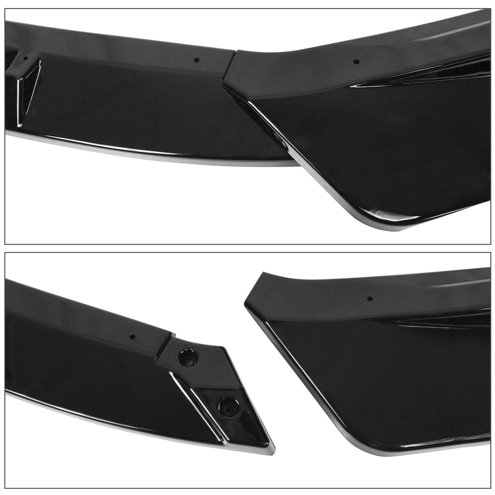 Ikon Motorsports Compatible with 14-16 Lexus IS F Sport IKON Style Gloss Black 3PCS Front Bumper Lip