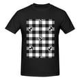 thumbnail image 4 of Bingfone Anchor Black Tartan Plaid Men'S Loose Fit Short-Sleeve Pocket T-Shirt, 4 of 7