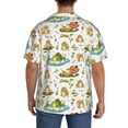 thumbnail image 5 of Fotbe Cute Frog print Short Sleeve Button Down Shirts for Men Casual Summer Beach Wrinkle Free Shirt-Large, 5 of 7