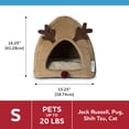 thumbnail image 4 of Vibrant Life Hideaway Reindeer Small Cat-Dog Bed, 4 of 6