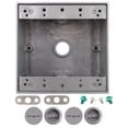 thumbnail image 4 of Red Dot 2IH3-1 Aluminum Weatherproof Electrical Outlet Box, 2 Gang, (3) 1/2-Inch KO's, 2-Inch Deep, 4 of 4