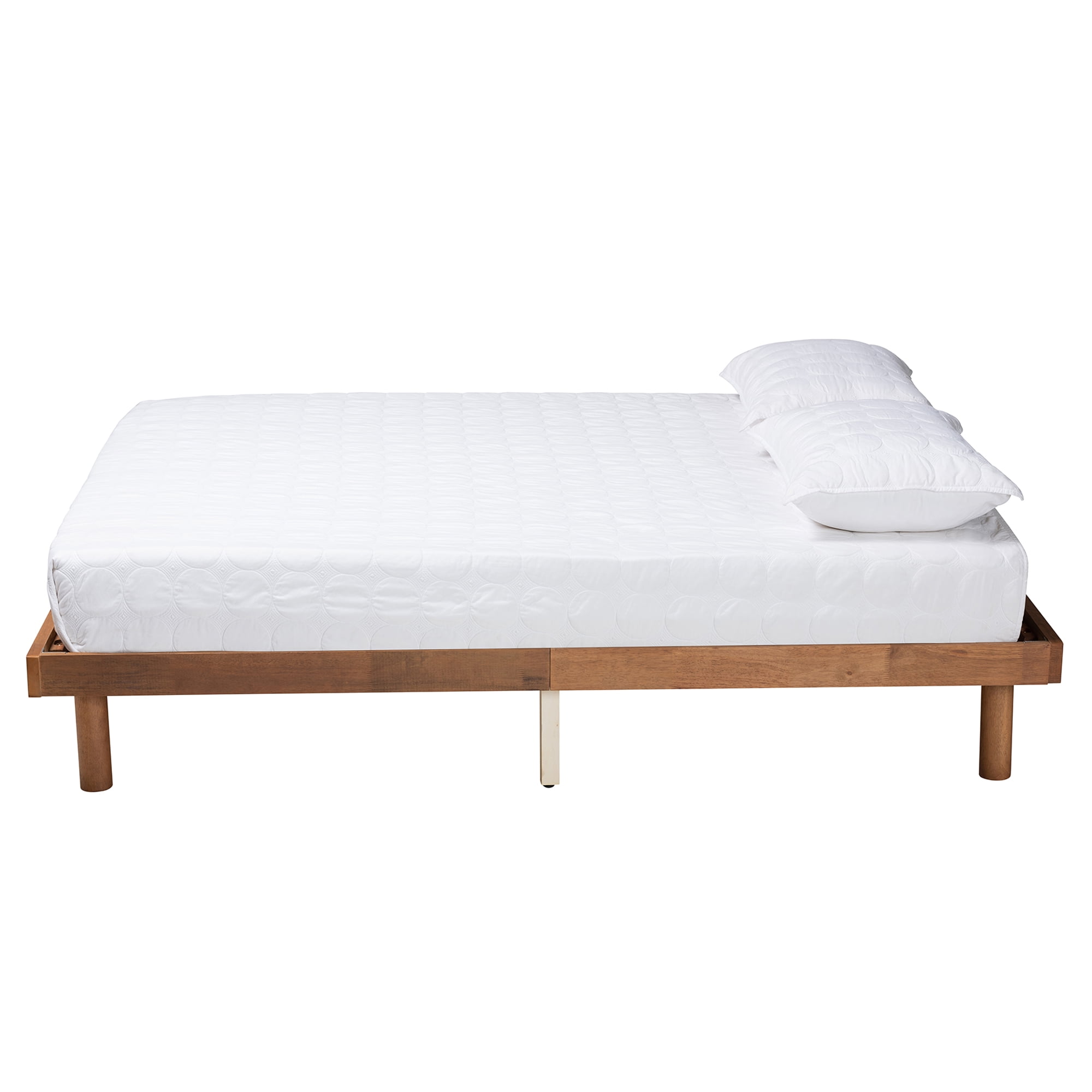 Baxton Studio 12.80" Winston Mid-Century Modern Platform Bed Frame, Queen