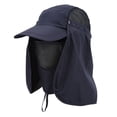 thumbnail image 2 of Sombrero de protección solar a prueba de viento arena previene con cubierta para el cuello para pesca al aire libre senderismo Camping azul marino YUNYI BRAND  Deportes, 2 of 8