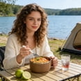 thumbnail image 3 of Stainless Steel Bowl 1200ml Leak Proof Lid Portable Food Container, 3 of 6