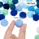 thumbnail image 3 of Uxcell Paquete de 100 Pompones para Manualidades, 1" (25mm) Poliéster Serie Azul Suave y Esponjoso Bolas de Pompones Multicolores, 3 of 7