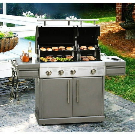 BBQTEK Split Lid 4-Burner Gas Grill