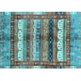 thumbnail image 1 of Ahgly Company Indoor Rectangle Abstract Light Blue Modern Area Rugs, 6' x 9', 1 of 4