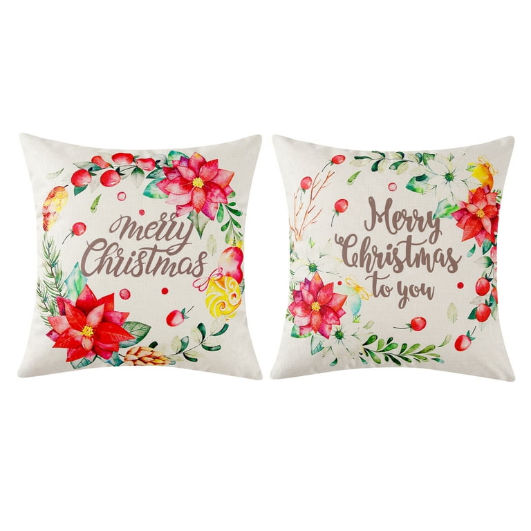 Decorative Pillow Chair, Christmas Cushions Flowers