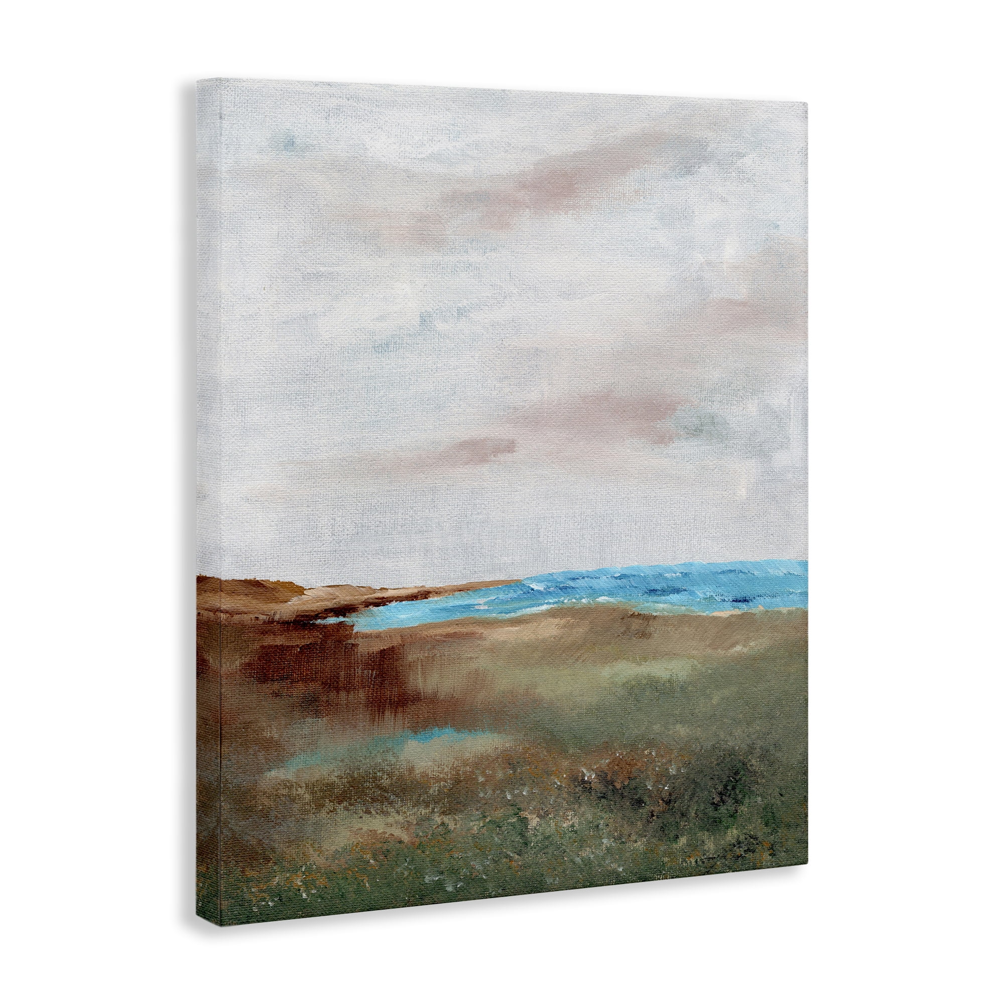 Stupell Industries Seascape Brushed Landscape Landscape & Nature Painting Wrapped Canvas Art Print Wall Art, 16 x 20
