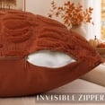 thumbnail image 2 of decorUhome Fall Throw Pillow Covers 18x18 Pack of 2, Soft Plush Faux Wool Couch Pillow Covers, Rust Pumpkin (Pillow Cover Only, No Inserts Included), 2 of 7