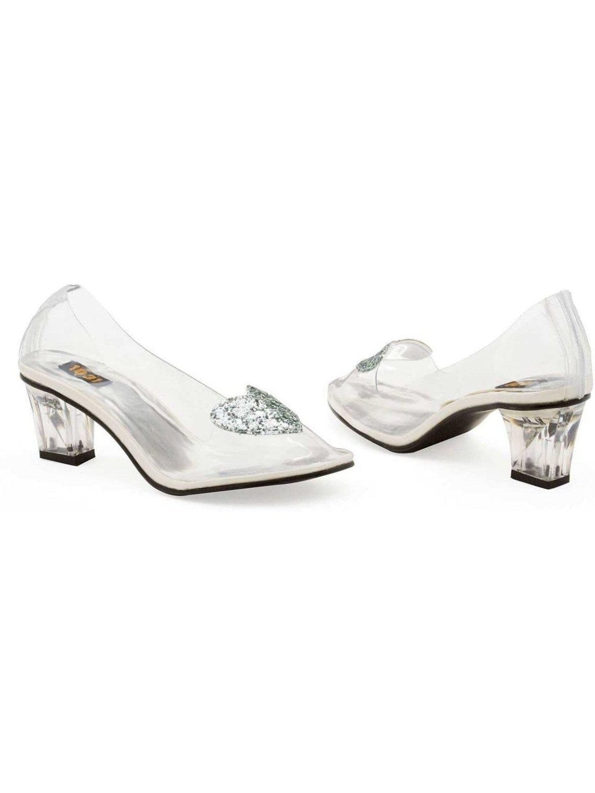 clear silver shoes