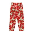 thumbnail image 5 of Xecao Lilies Flowers Women's Straight Lounge Pajama Pants: The Epitome of Relaxed Sleepwear, 5 of 9