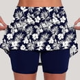 thumbnail image 2 of Feancey Women's Floral Skorts Athletic Casual Golf Tennis Skirts Stretch High Waist Plus Size Workout Skort Summer Lightweight Gym Yoga Skirt with Shorts and Pockets Black L, 2 of 6