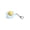 Fried Egg, variant on Illuminated Button Lights Stress Relief Squeeze , Soft & Durable Non-Toxic Decompression Pinch , Cute Kawaii Design, Portable Fidget for All Ages, Sensory Anxiety Relief for Home & Office,1.8*2in.