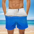 thumbnail image 4 of Aayomet Mens Swim Trunks Novelty Beach Shorts Breathable Tether Print Board Shorts (Blue, S), 4 of 5