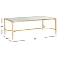thumbnail image 4 of Safavieh Antwan Solid Classic Coffee Table, Gold/Tempered Glass Top, 4 of 4