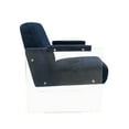 thumbnail image 3 of Pasargad Home Tribecca Modern Acrylic & Velvet Accent Chair in Navy, 3 of 5