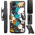 thumbnail image 1 of Compatible with OnePlus Nord N20 5G Hybrid Luxguard Holster Phone Case Cover (Cute Teacup Dogs), 1 of 1