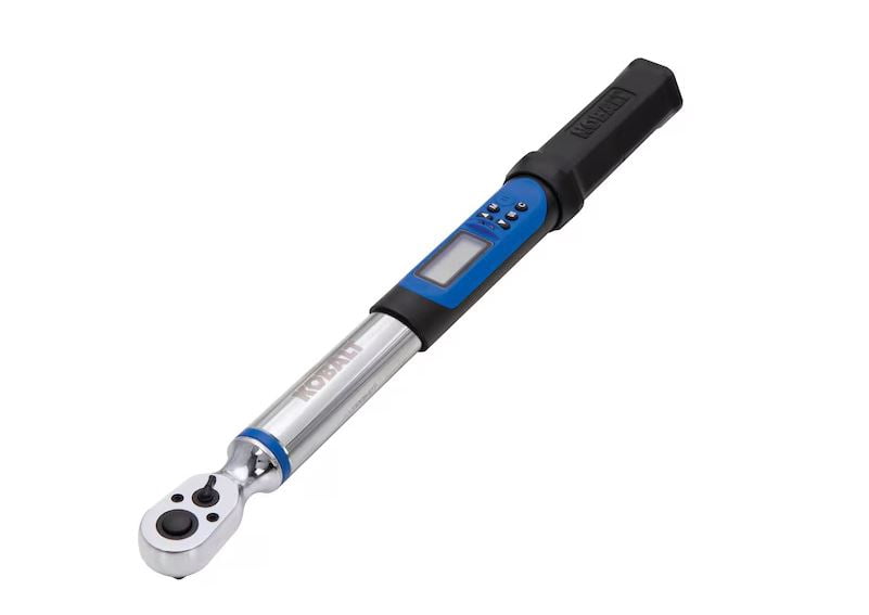 Kobalt 3/8-in Drive Digital Torque Wrench (5-ft lb to 100-ft lb) with Batteries Included