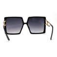 thumbnail image 2 of Womens Mod Luxe Square Plastic Butterfly Chic Sunglasses Black Smoke, 2 of 4