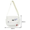 thumbnail image 4 of Shoulder Bags Casual Fashion School Bookbag with Badge for Teenage Girl (White), 4 of 10