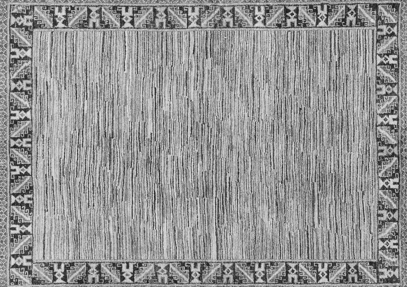 Ahgly Company Indoor Rectangle Abstract Gray Modern Area Rugs, 2' x 3