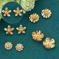 thumbnail image 4 of 24Pcs Bead Caps 18K Gold Plated Brass Flower Beads Caps for Bracelet Necklace Earrings Jewelry Making Supplies, 4 of 7